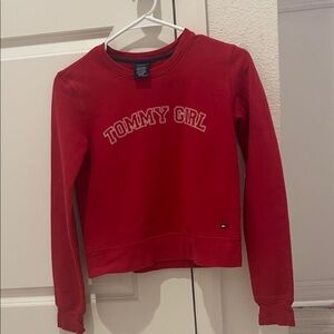 Tommy Hilfiger Vintage Red 'Tommy Girl' Embroidered Crewneck